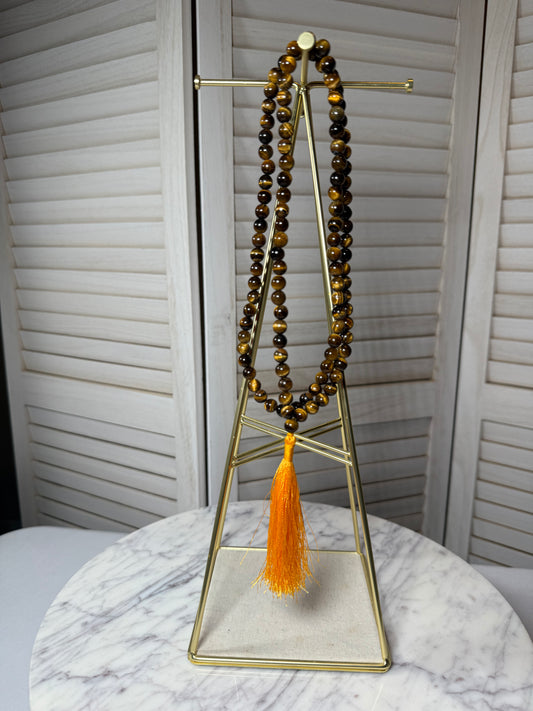 Tiger's Eye Mala Necklace
