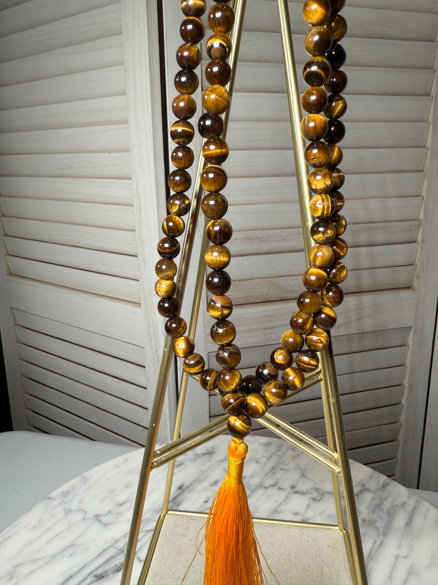 Tiger's Eye Mala Necklace