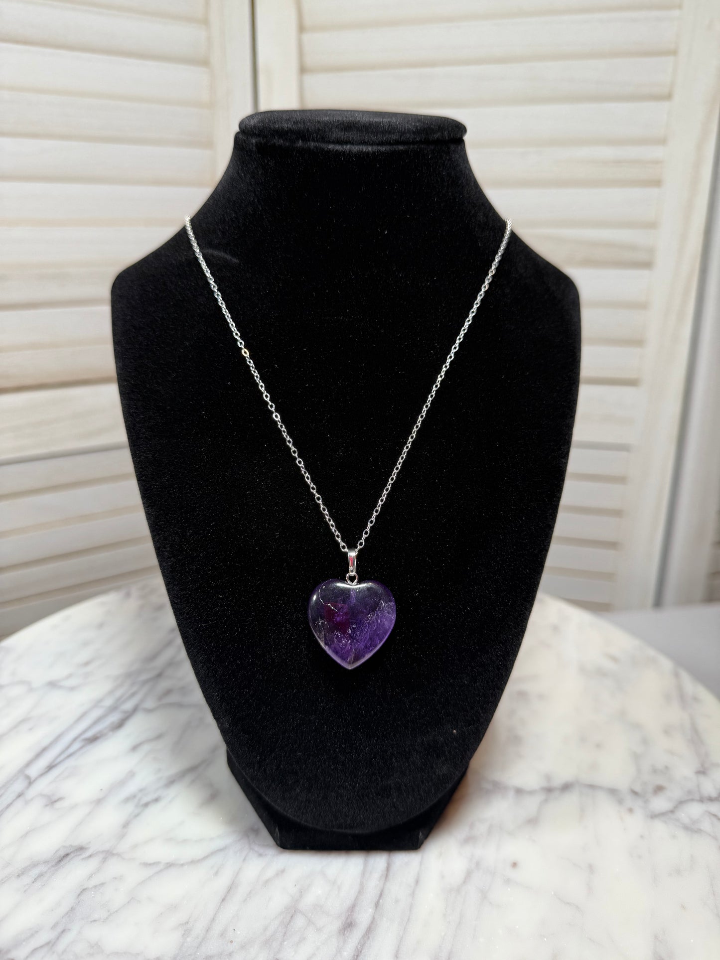 Amethyst Heart Pendant