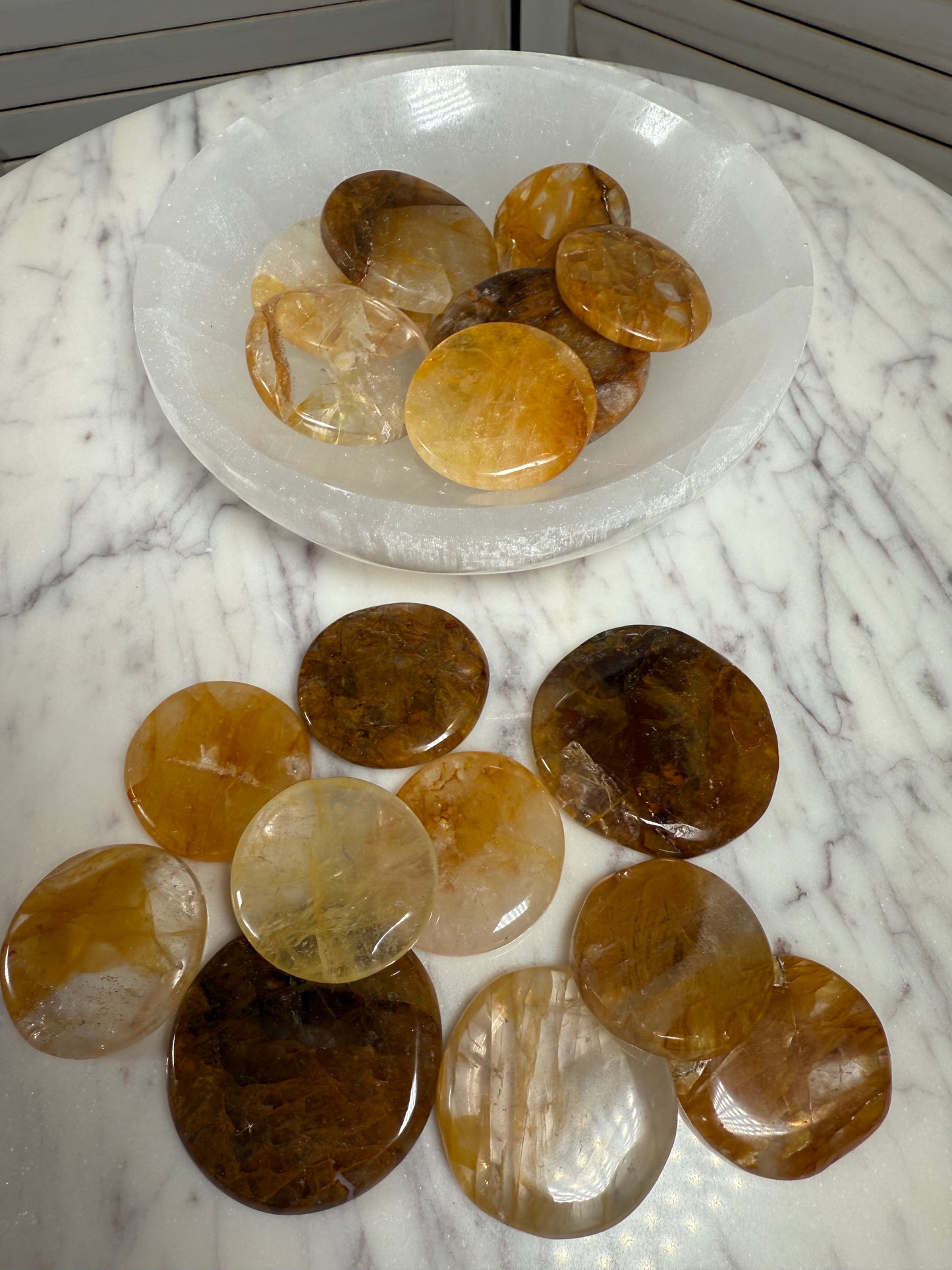 Golden Healer Flat Stone