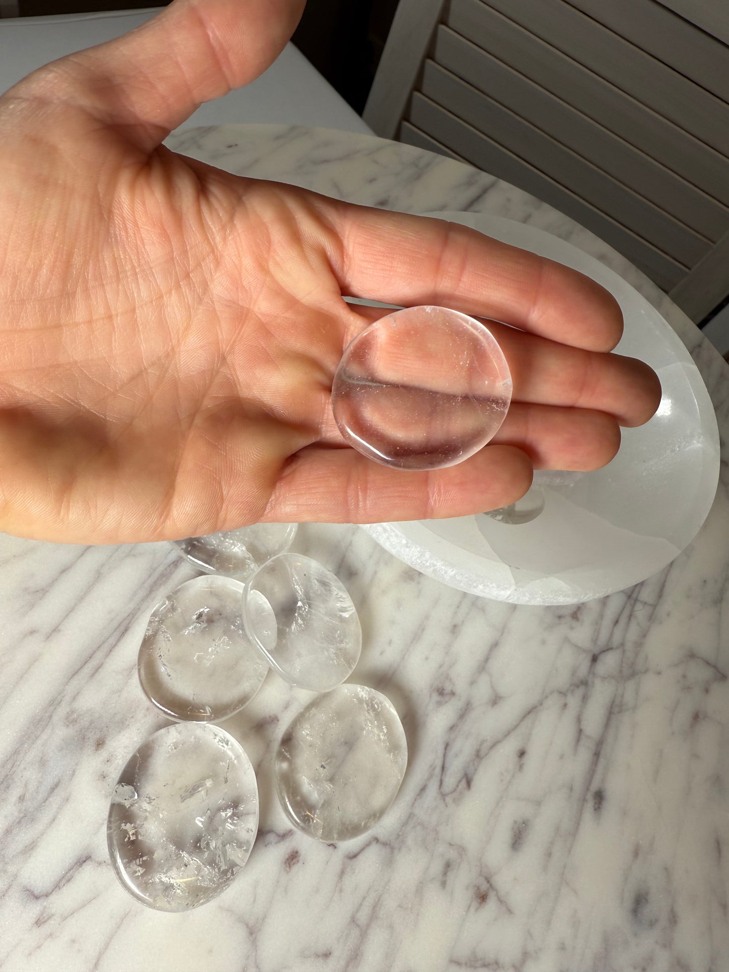 Clear Quartz Flat Stone
