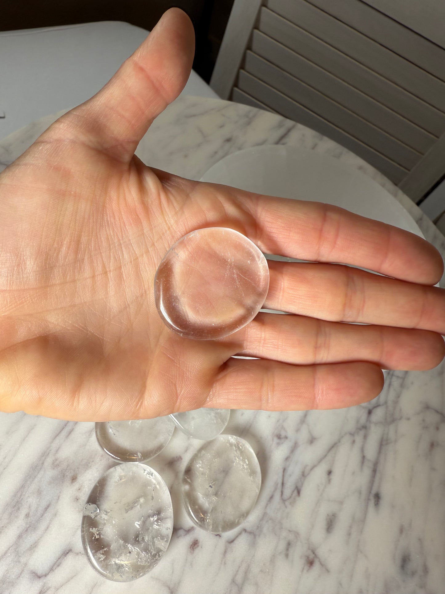 Clear Quartz Flat Stone