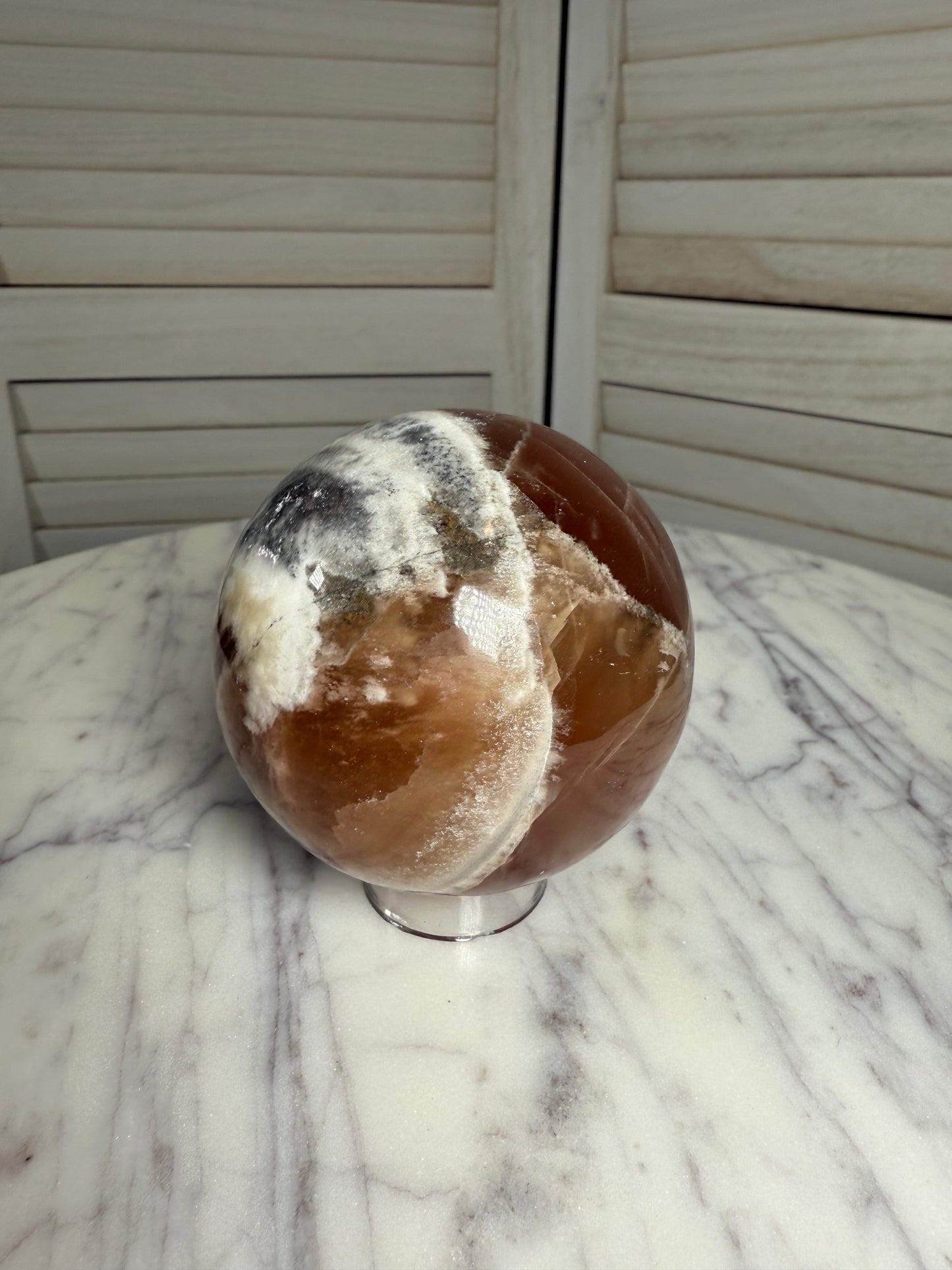 Cherry Calcite Sphere