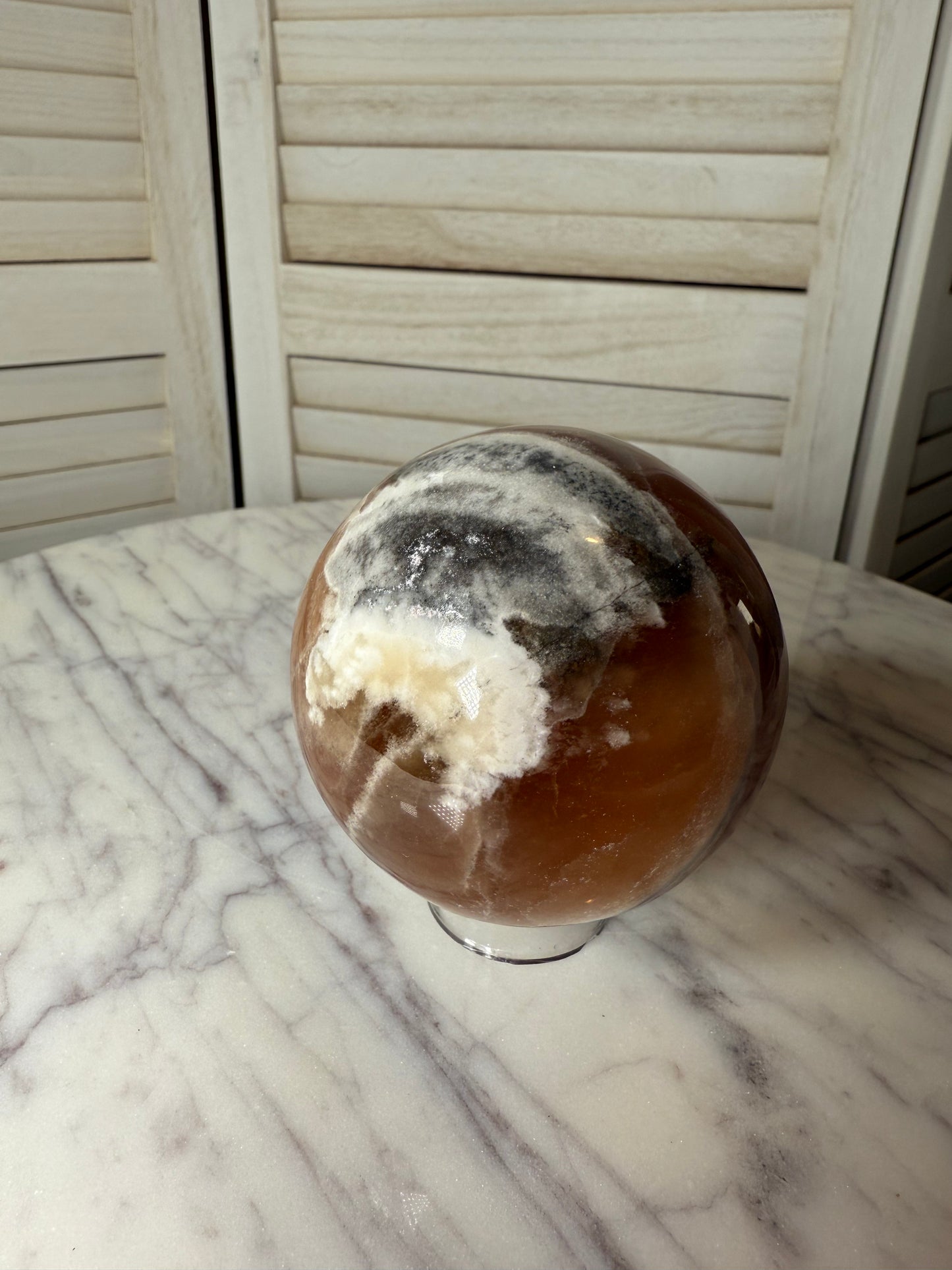 Cherry Calcite Sphere