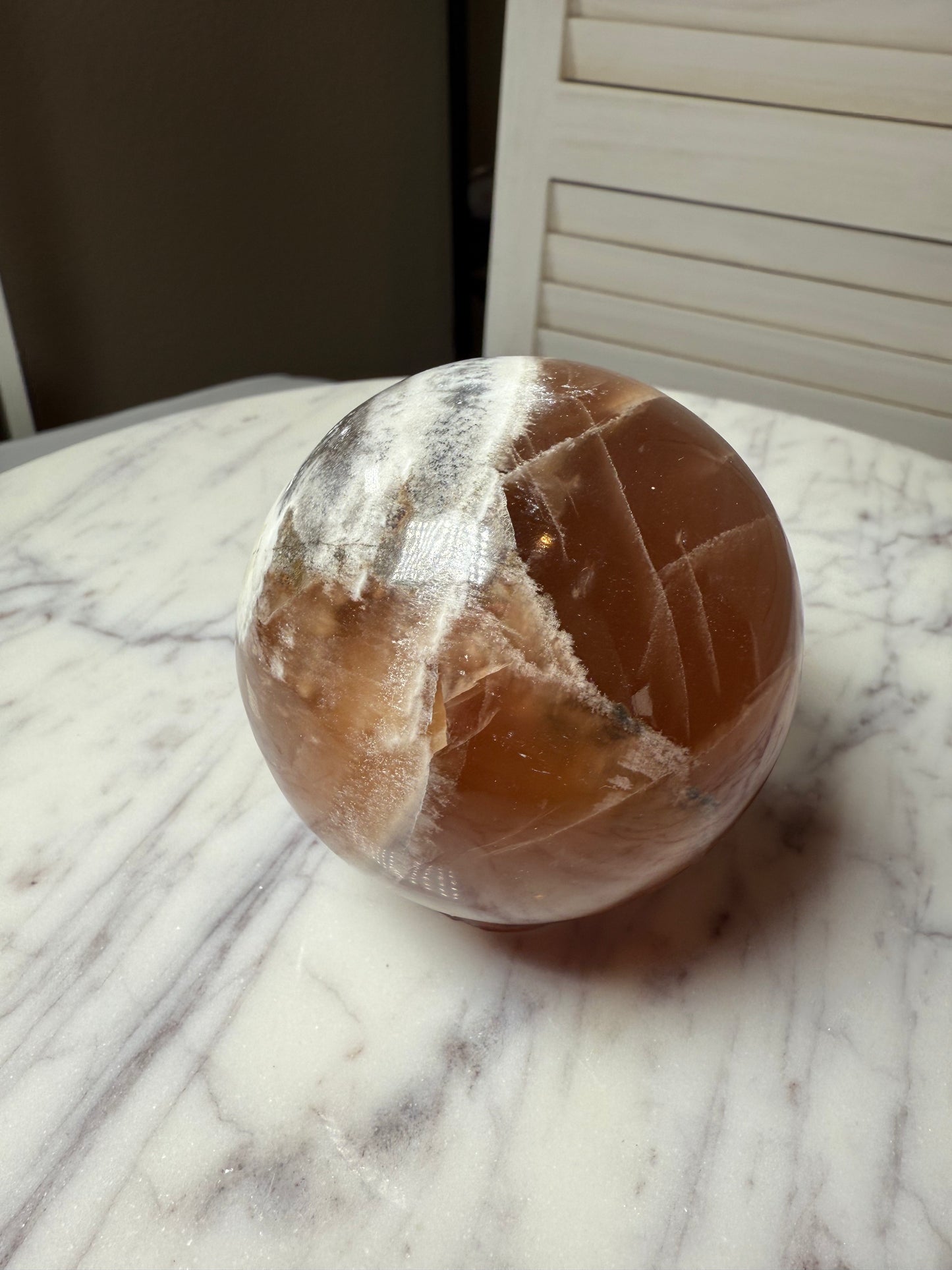 Cherry Calcite Sphere