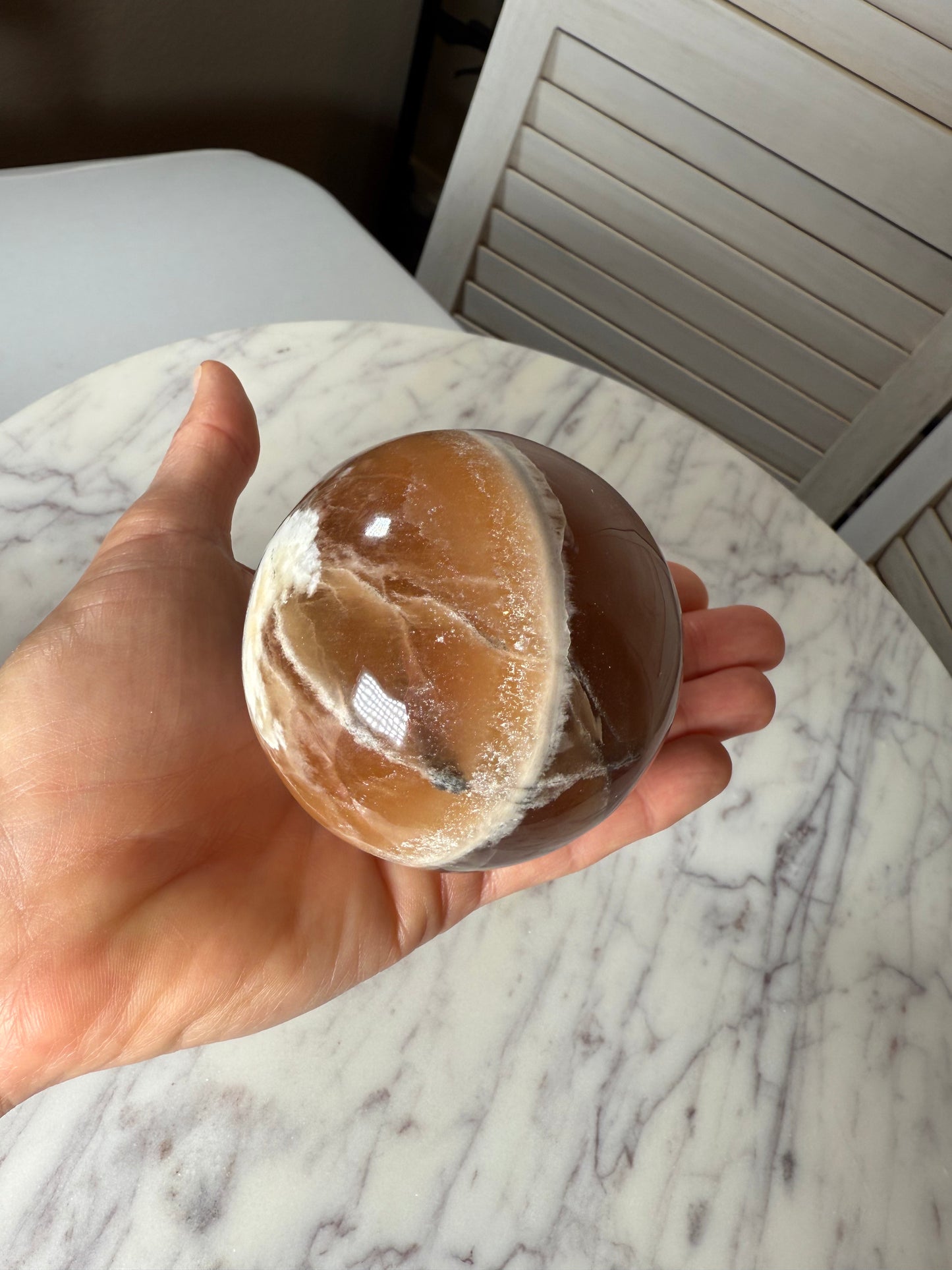 Cherry Calcite Sphere