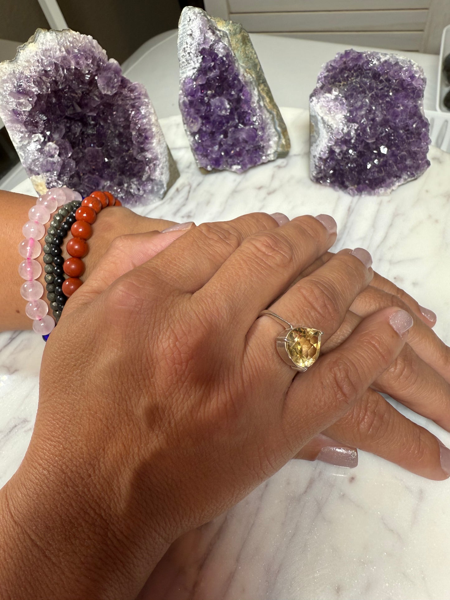 Citrine Ring - Heart Shape