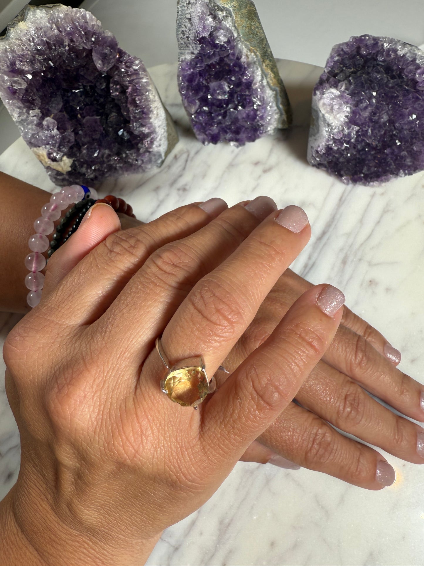Citrine Ring - Heart Shape