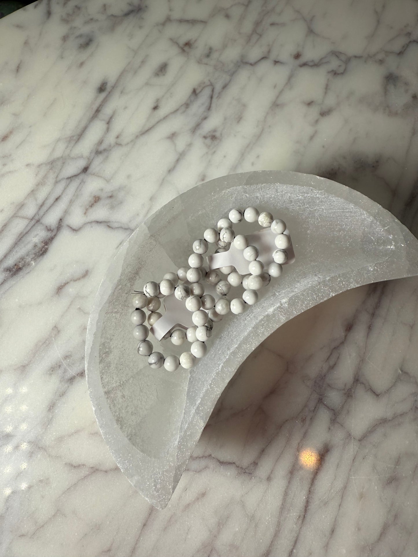 Howlite Mini Bead Ring
