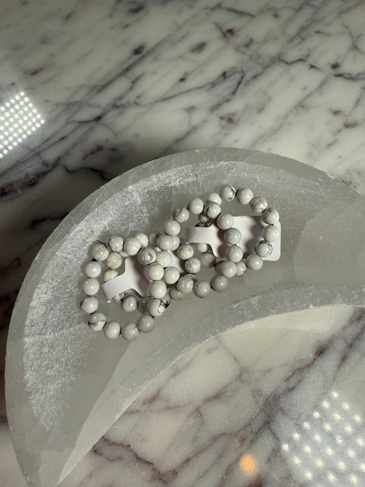 Howlite Mini Bead Ring
