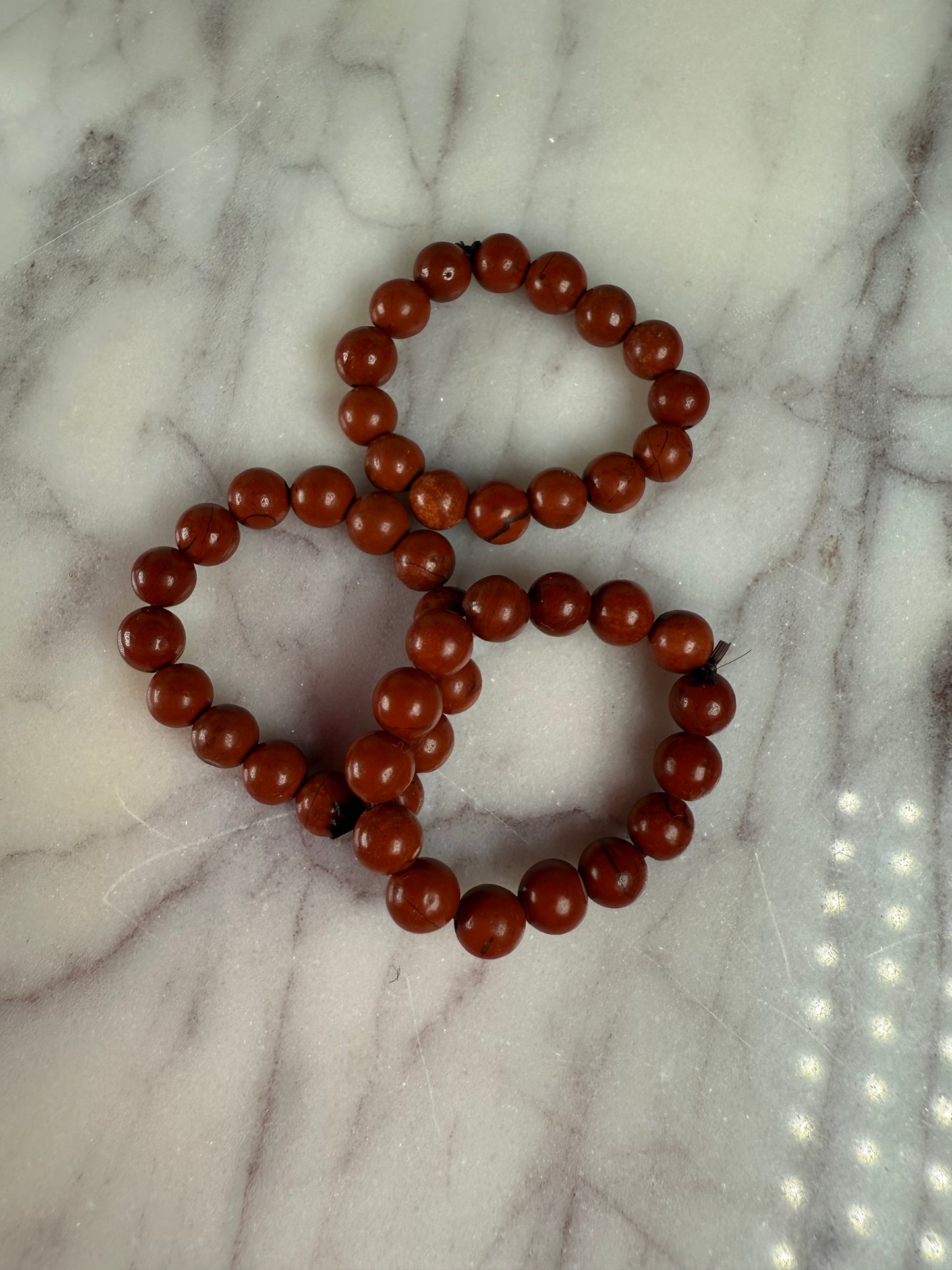 Red Jasper Mini Bead Ring