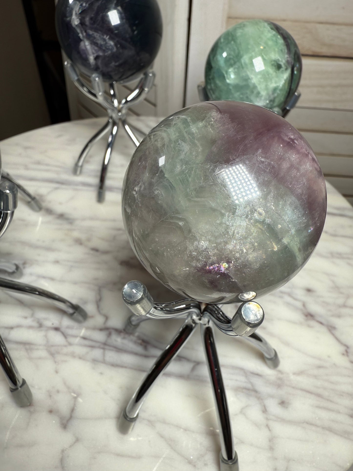 Rainbow Fluorite Sphere