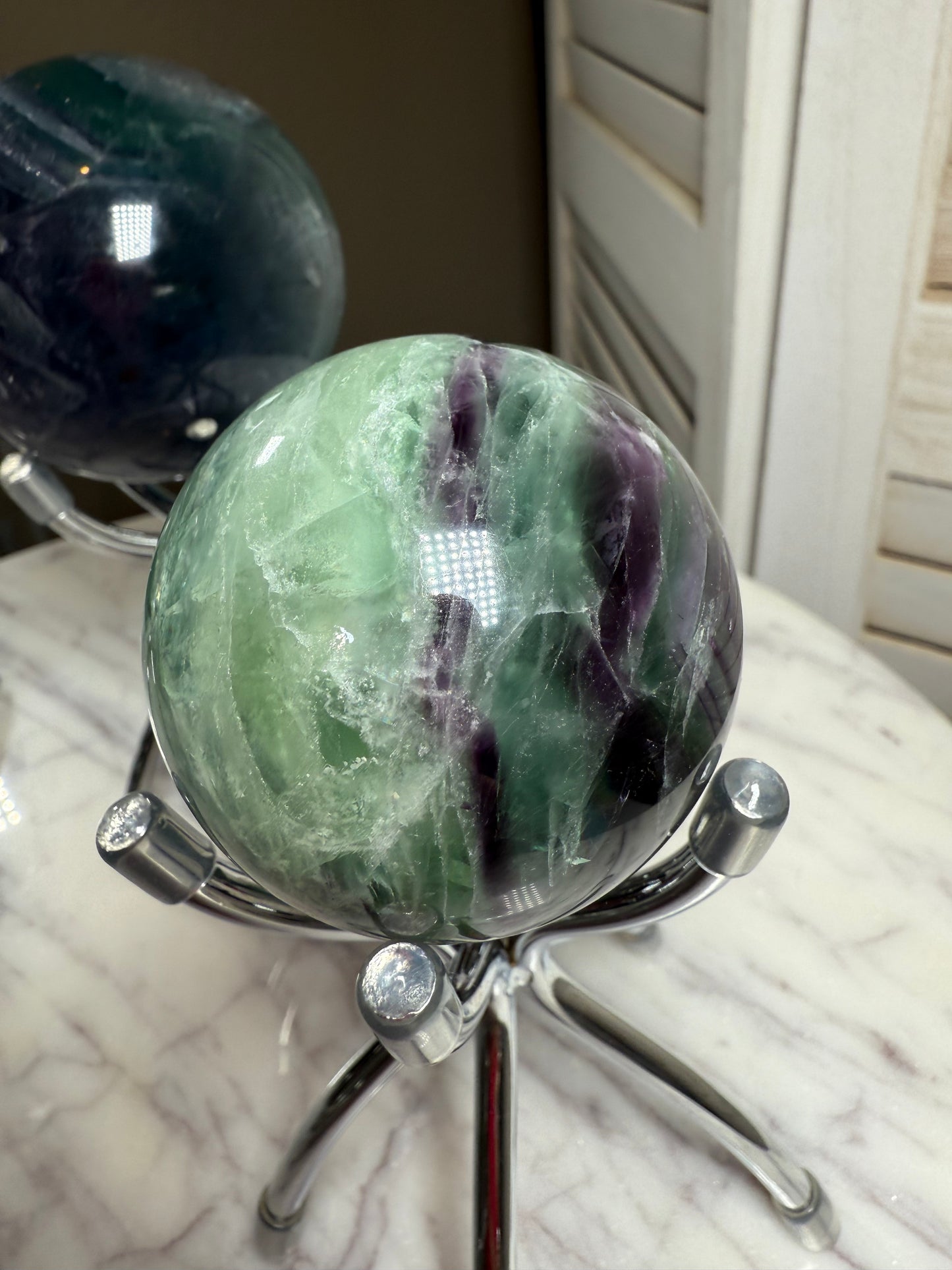 Rainbow Fluorite Sphere