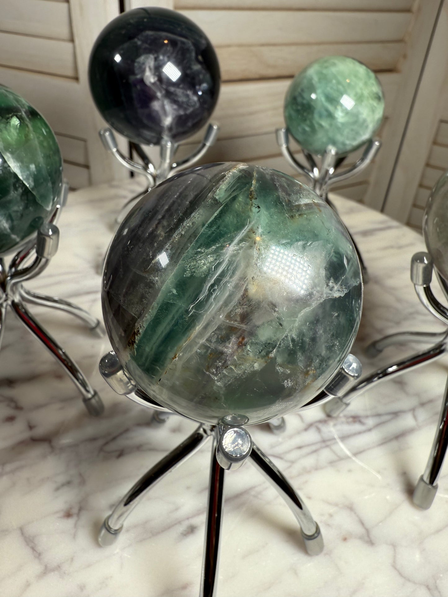 Rainbow Fluorite Sphere
