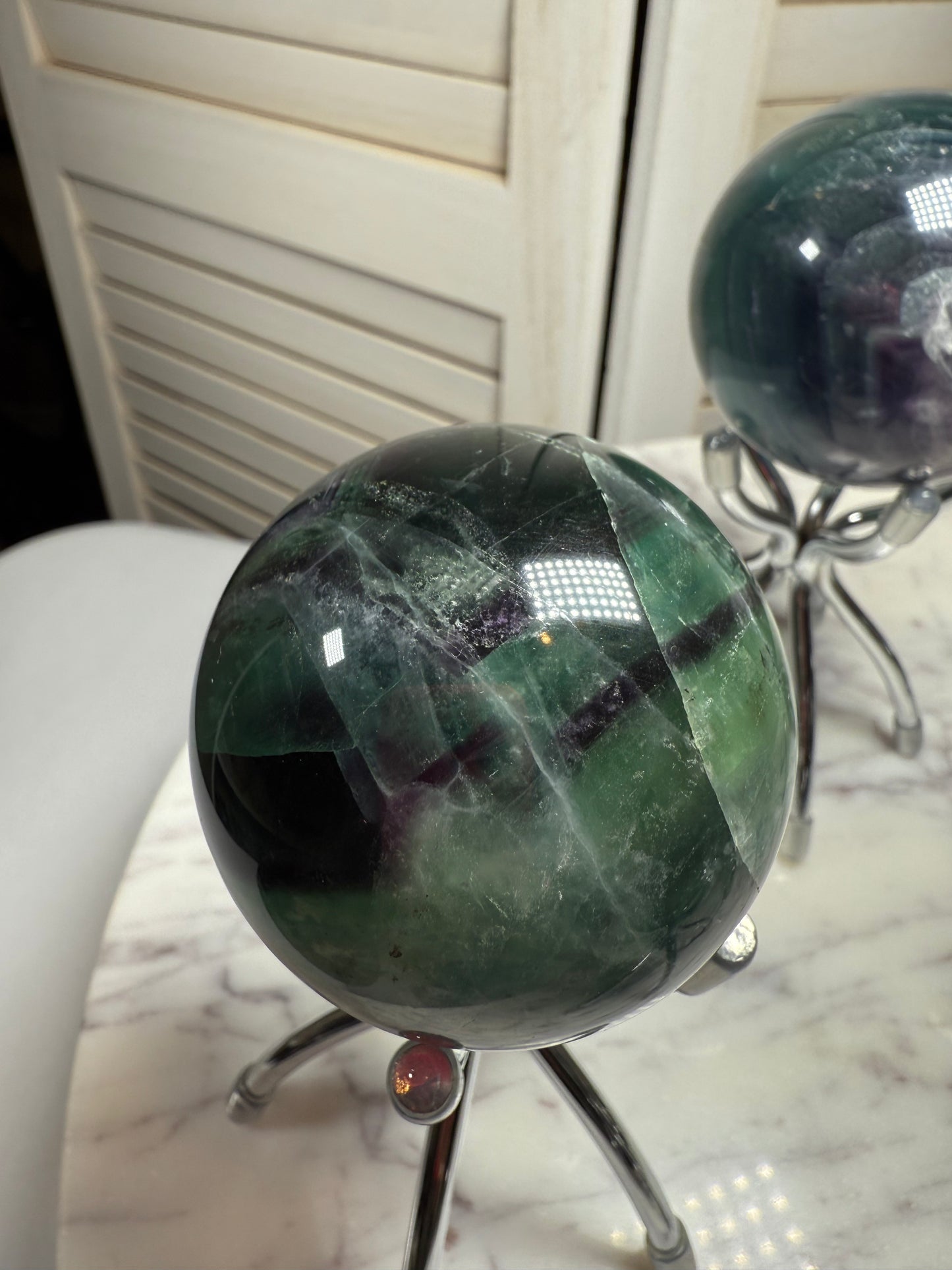 Rainbow Fluorite Sphere