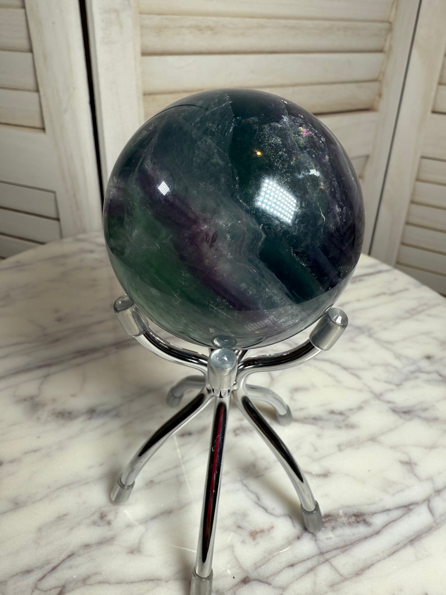 Rainbow Fluorite Sphere