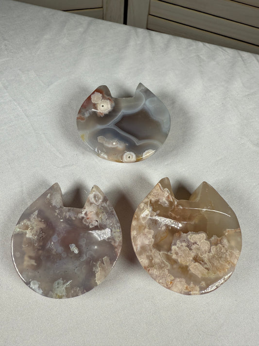 Flower Agate Cat Dish