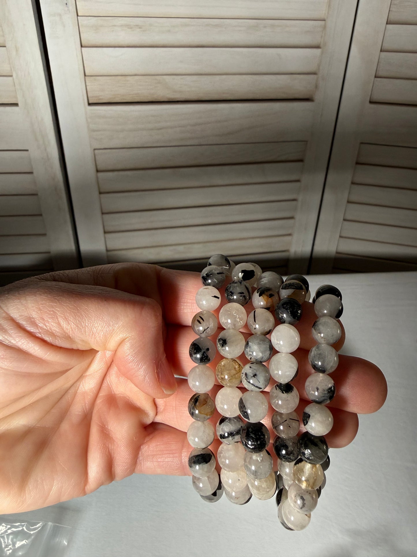 8mm Tourmaline in Quartz Bracelet