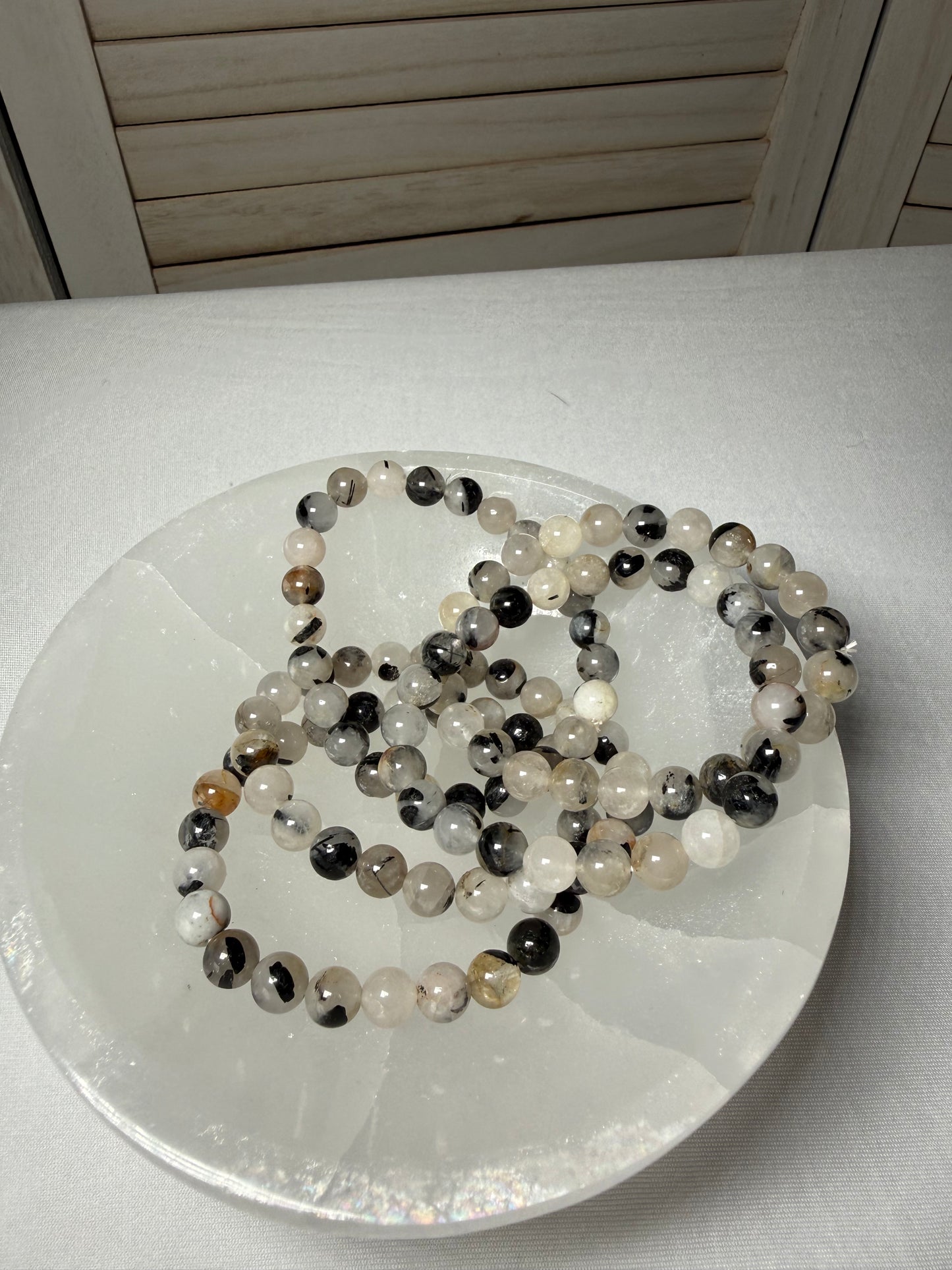 8mm Tourmaline in Quartz Bracelet