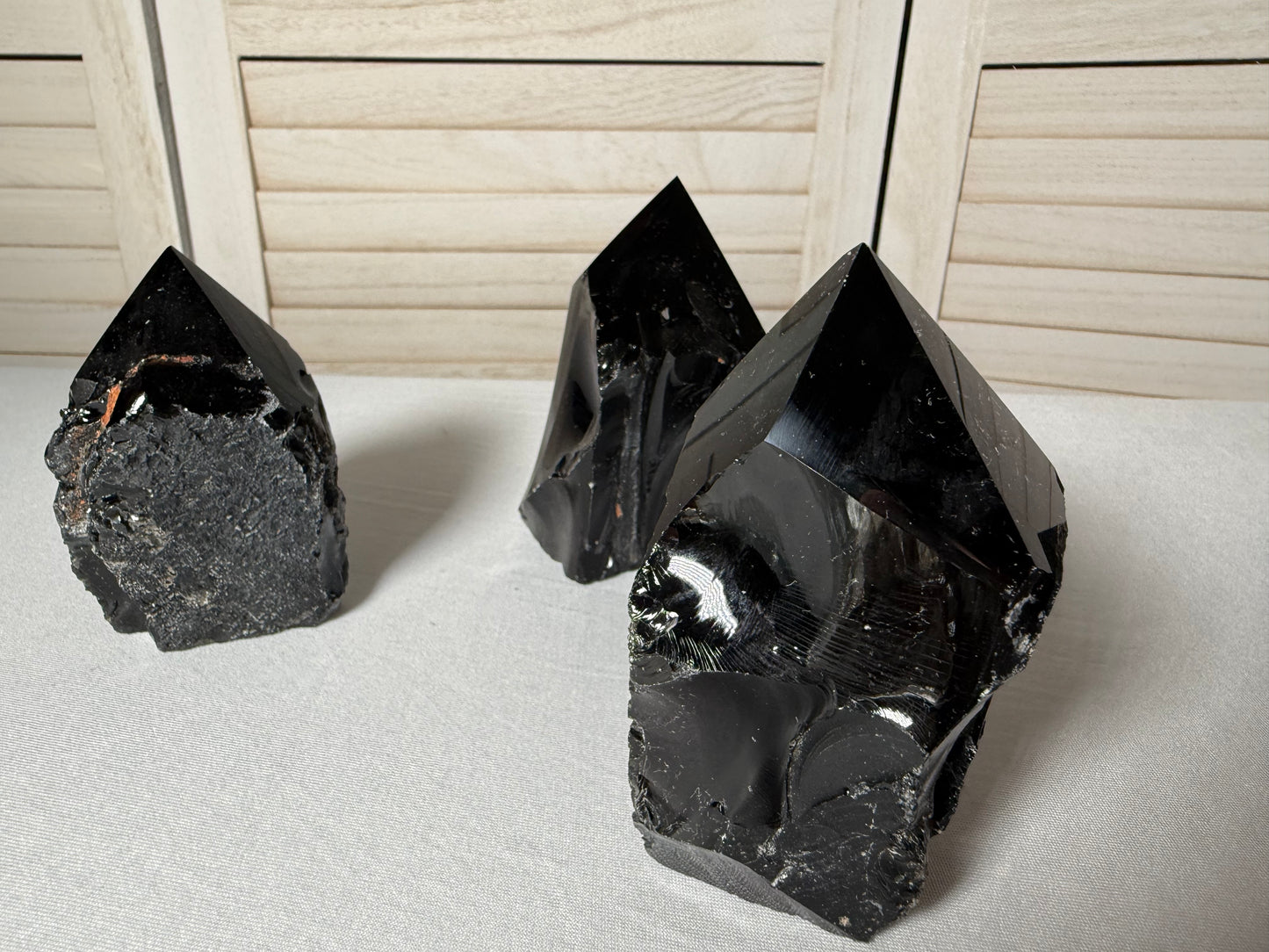 Black Obsidian Top Polish Point