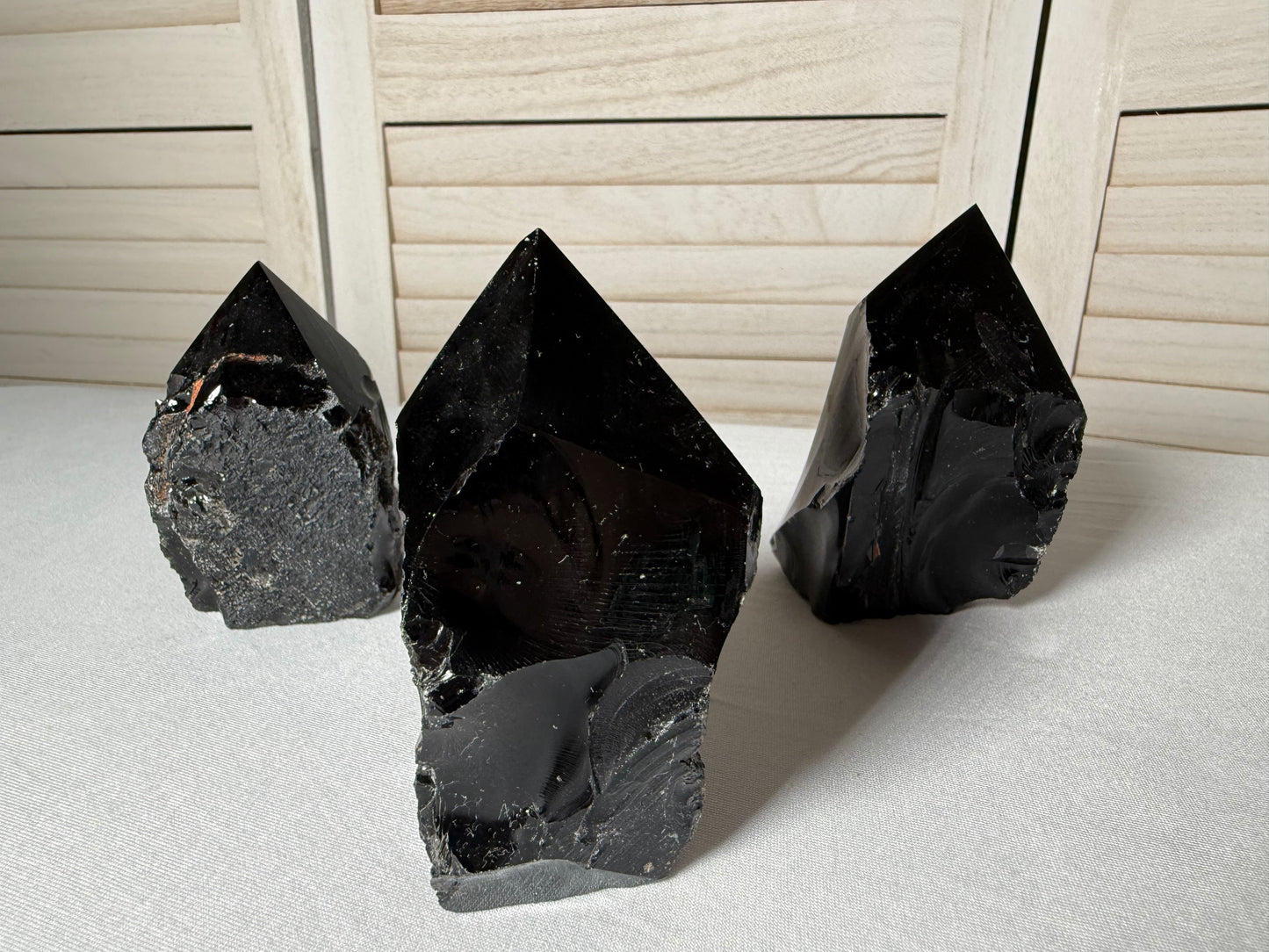 Black Obsidian Top Polish Point