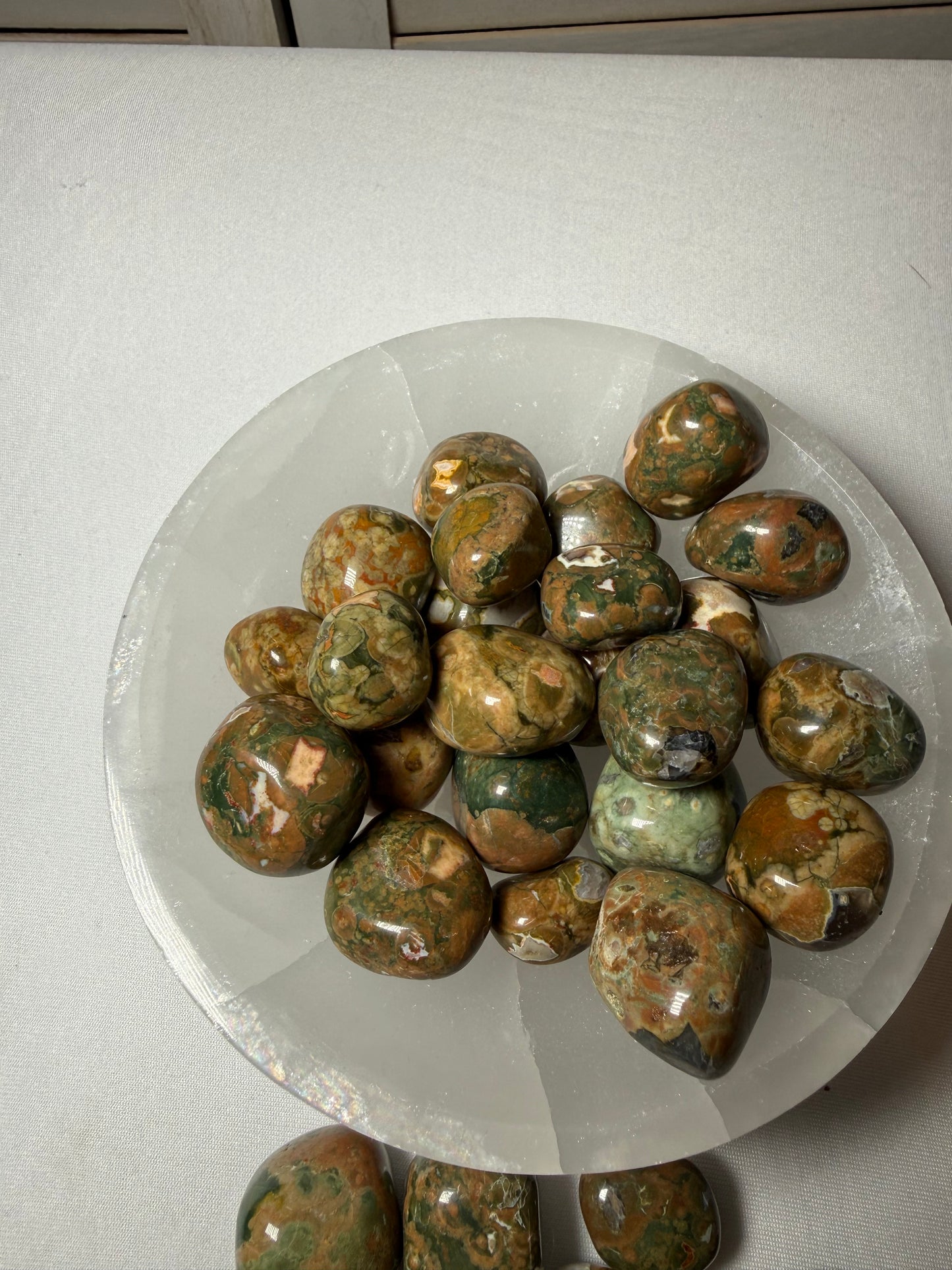 Rainforest Rhyolite Tumbled Stone