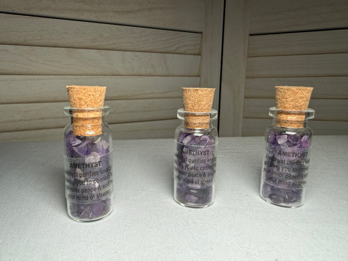 Gemstone Bottles with Cork