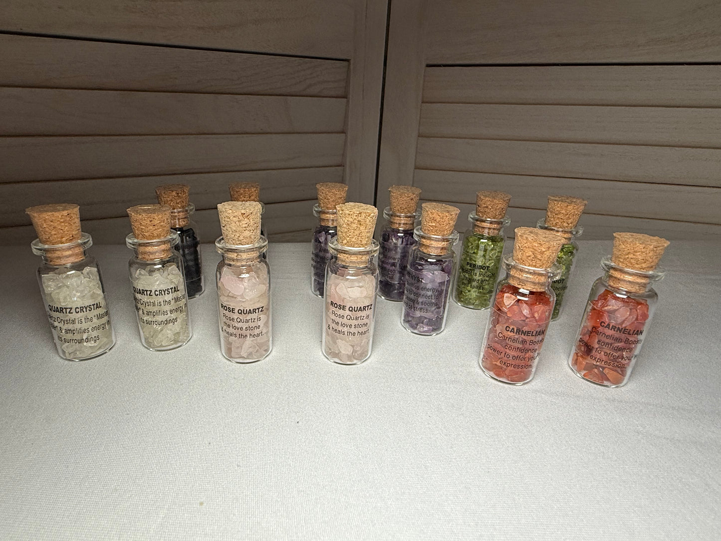 Gemstone Bottles with Cork