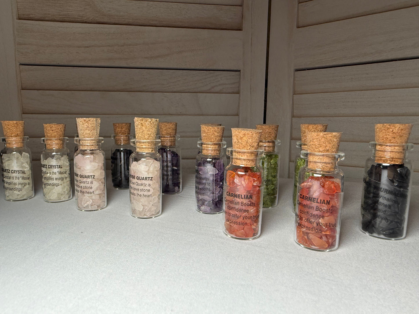 Gemstone Bottles with Cork