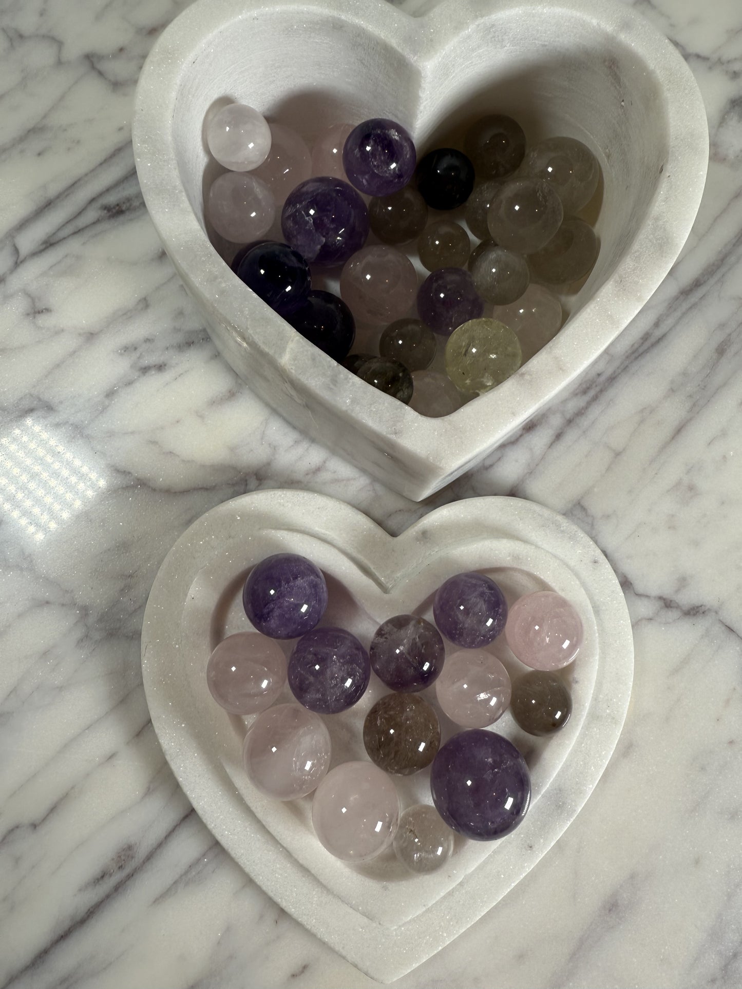 Rose Quartz - Amethyst - Smoky Quartz Mini Sphere