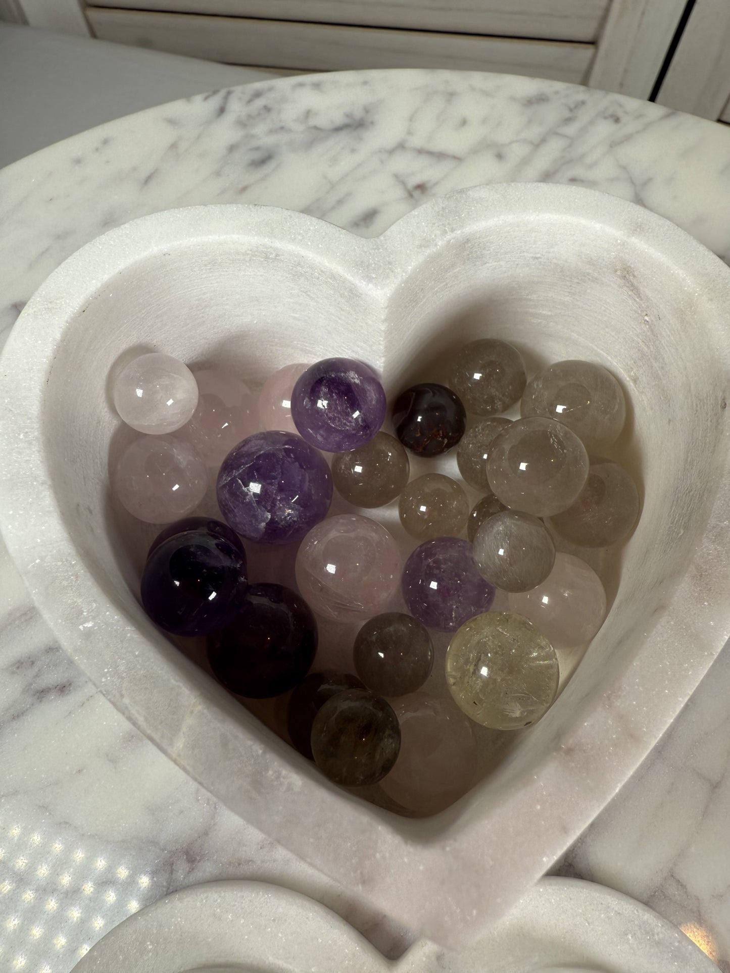 Rose Quartz - Amethyst - Smoky Quartz Mini Sphere
