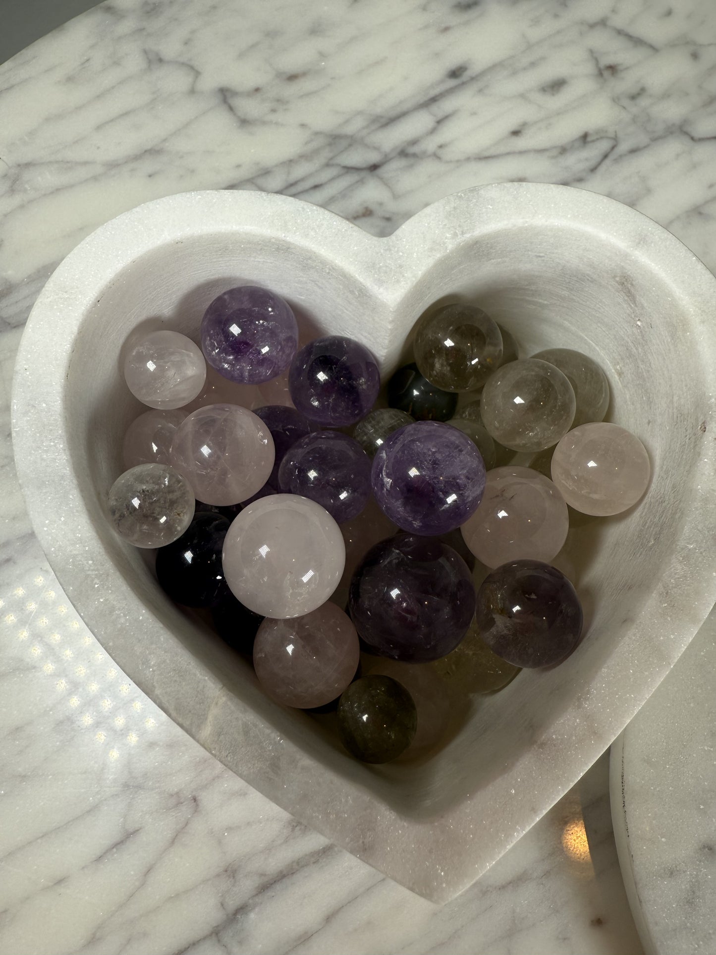 Rose Quartz - Amethyst - Smoky Quartz Mini Sphere