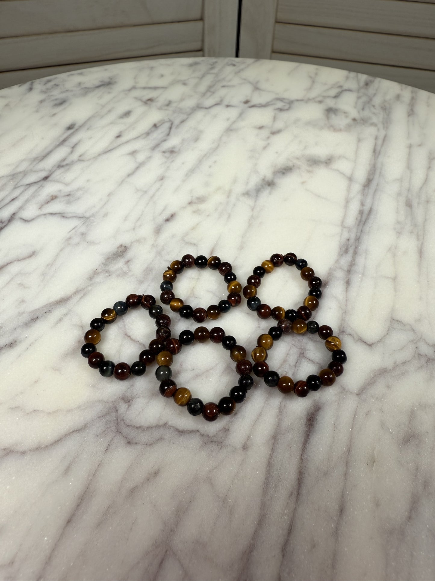 Multi Tiger's Eye Mini Bead Ring