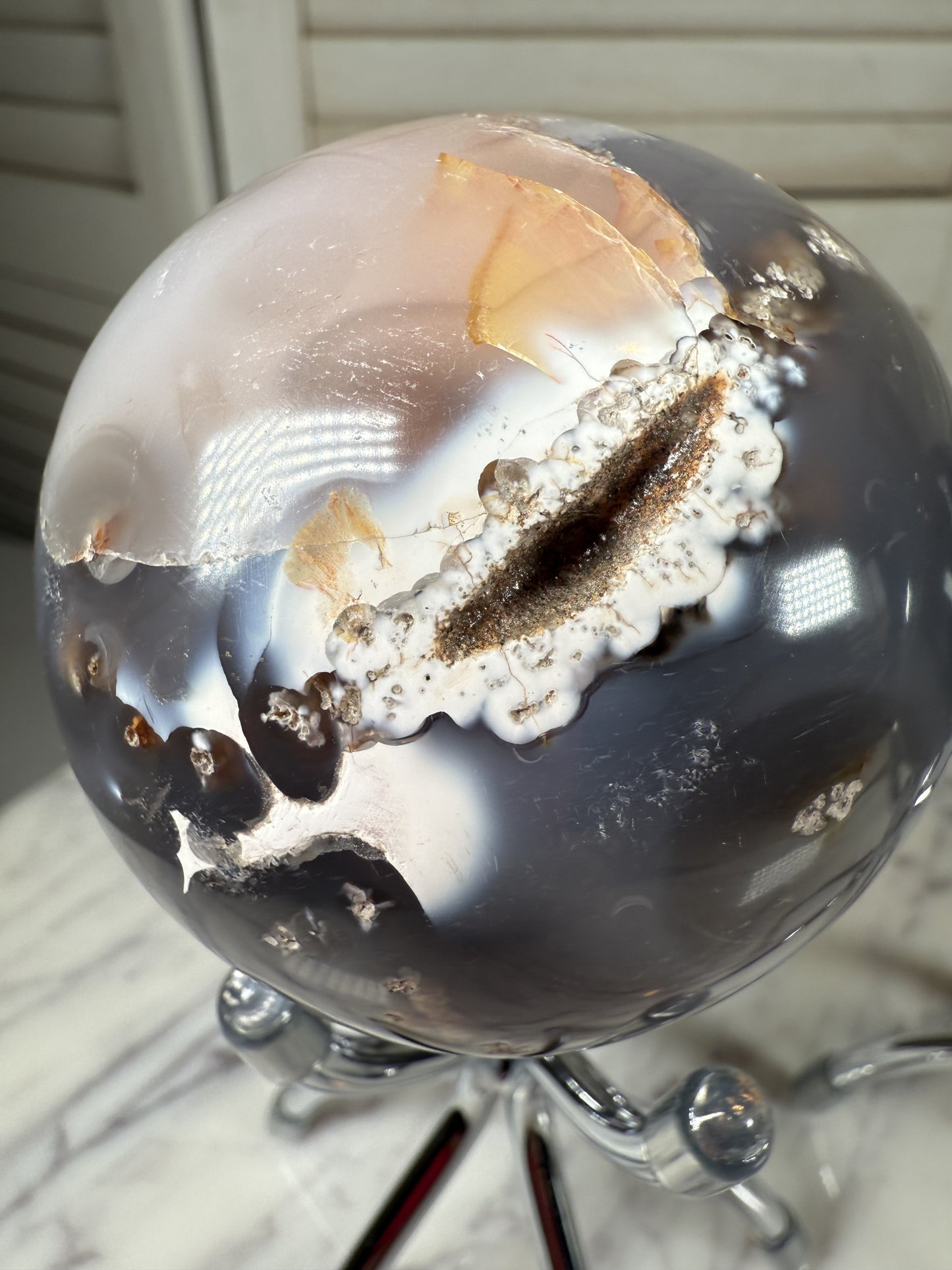 Orca Agate Sphere