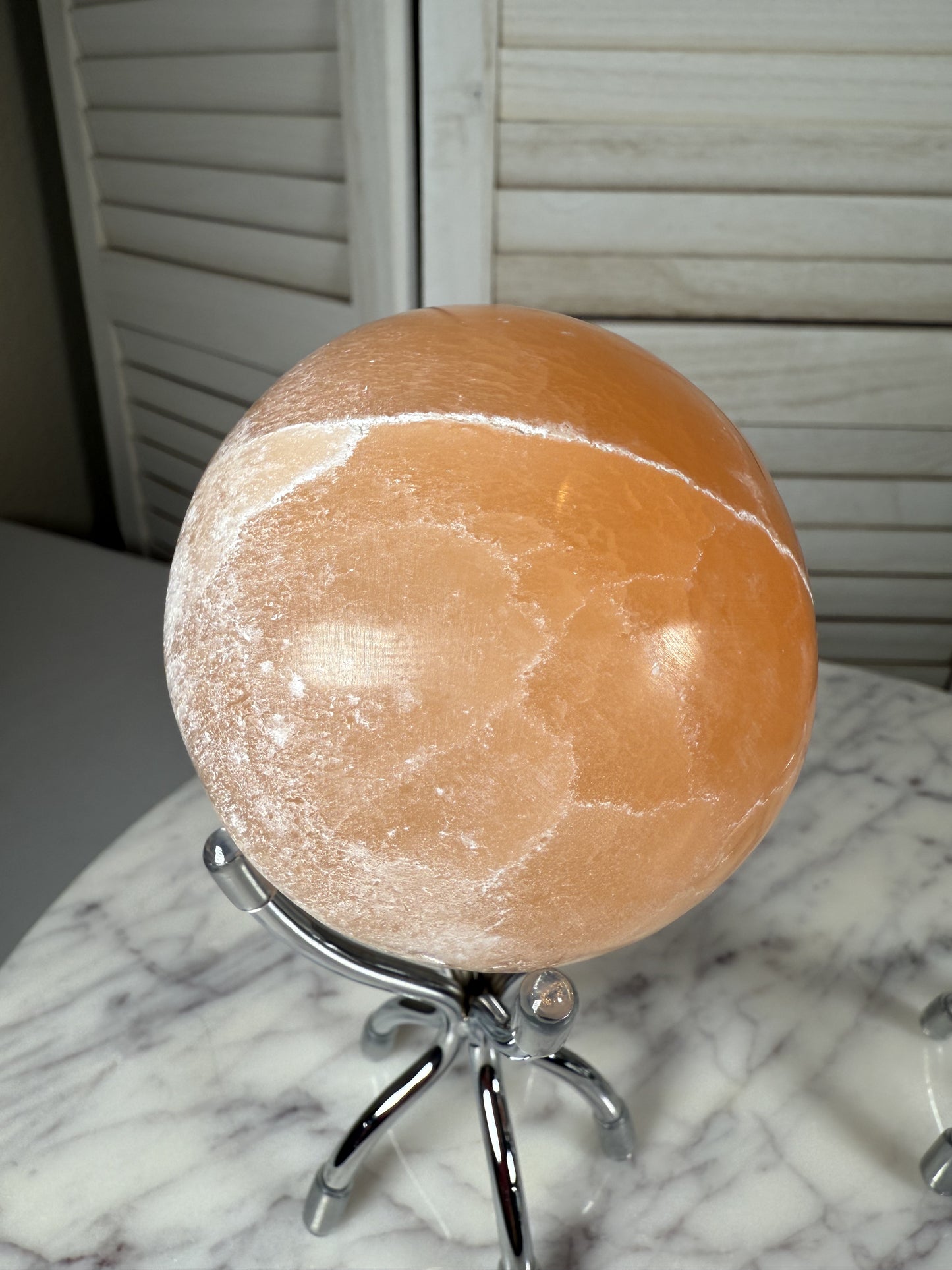 Peach Selenite Sphere
