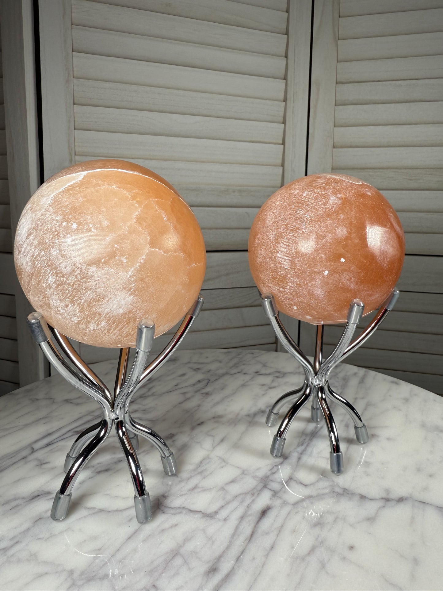 Peach Selenite Sphere