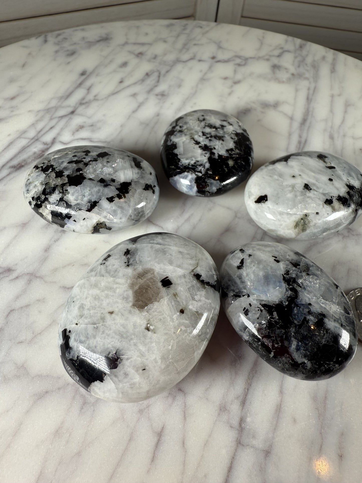 Rainbow Moonstone Palm Stone