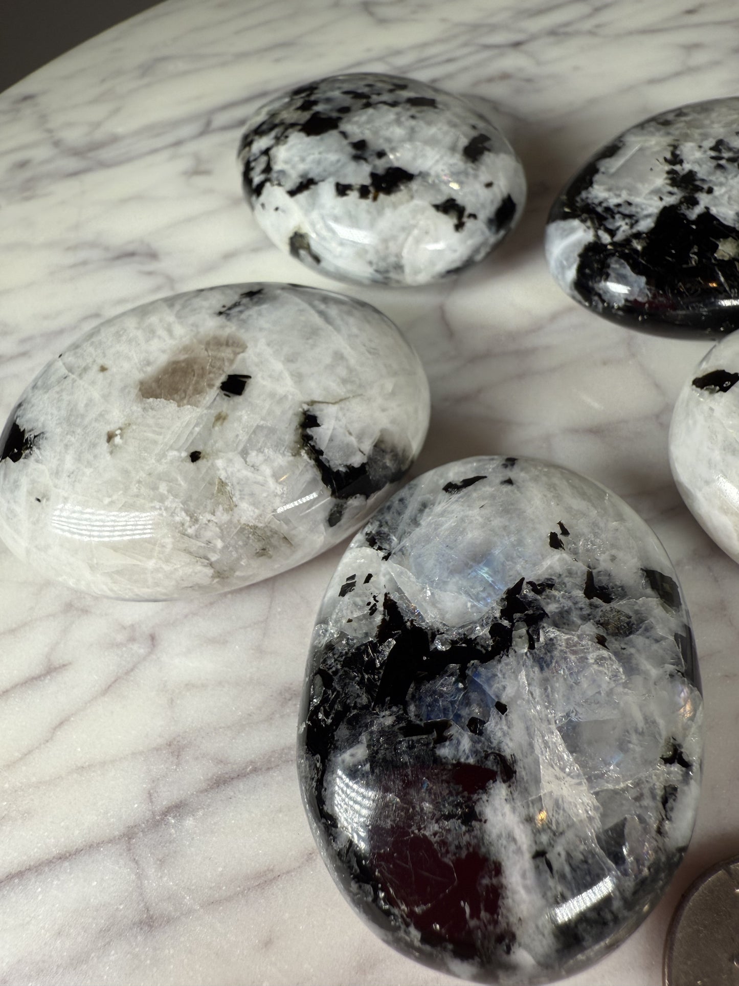 Rainbow Moonstone Palm Stone