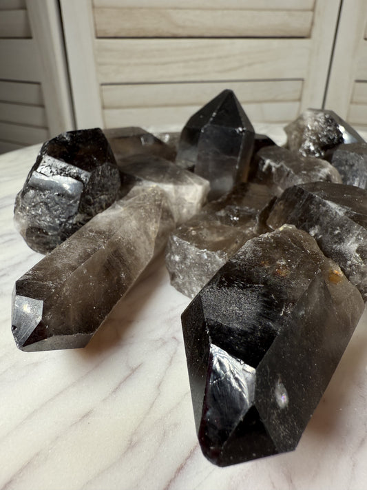 Smoky Quartz Points - Raw