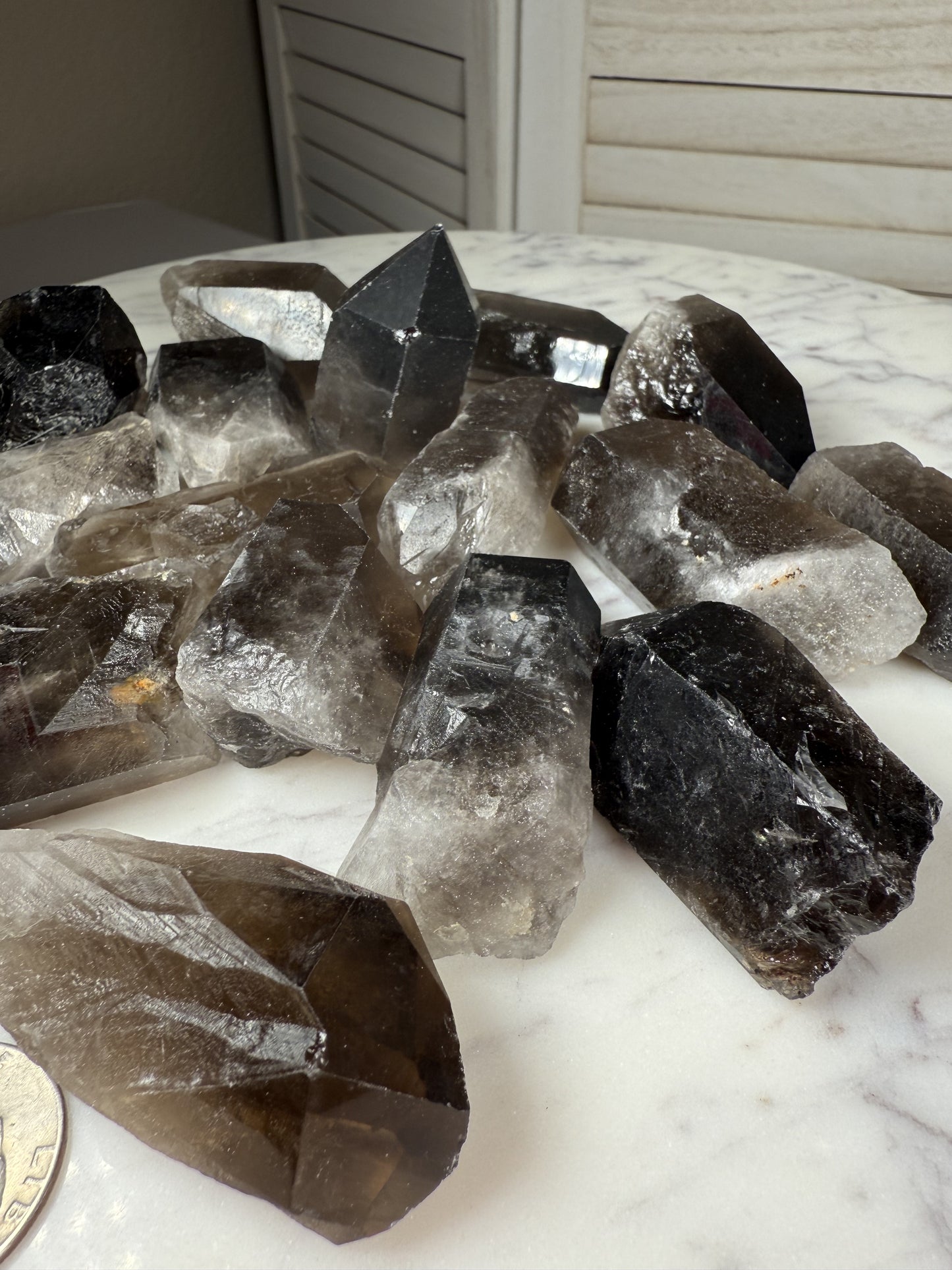 Smoky Quartz Points - Raw