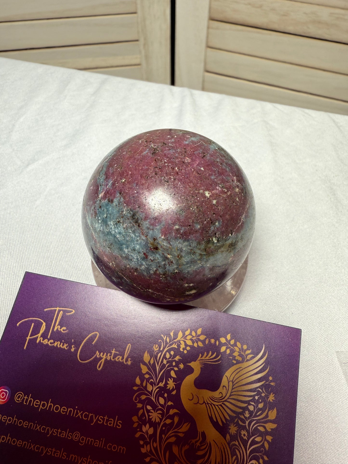 Ruby in Kyanite Sphere