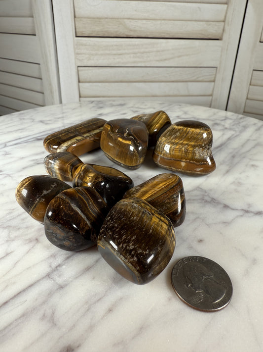 Tiger's Eye Tumble Stone