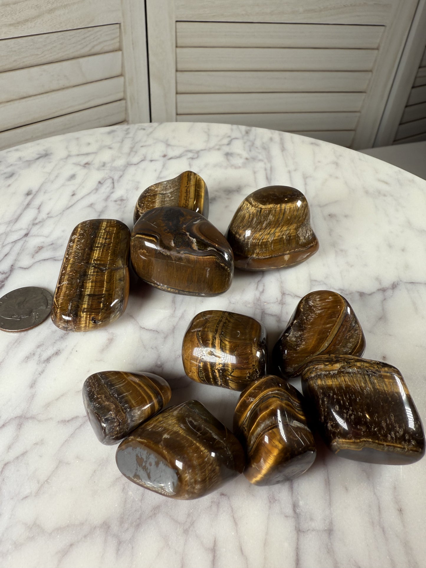 Tiger's Eye Tumble Stone