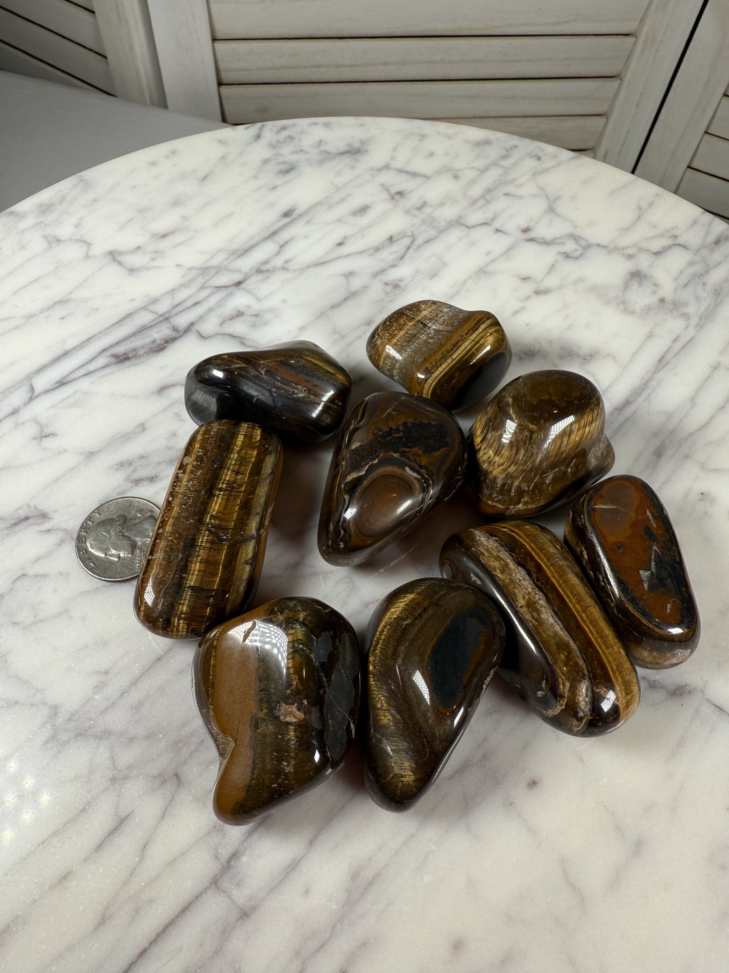 Tiger's Eye Tumble Stone