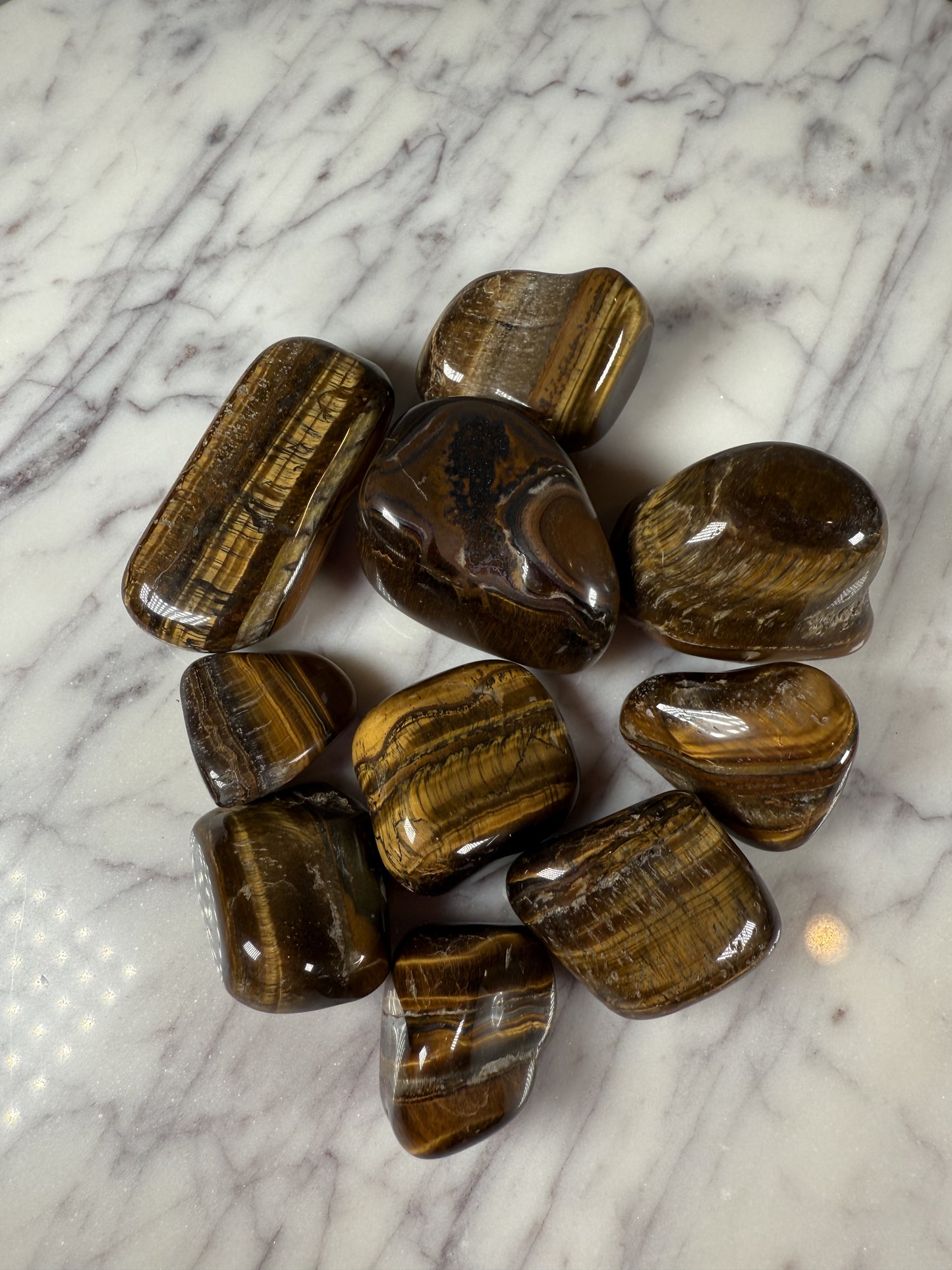Tiger's Eye Tumble Stone