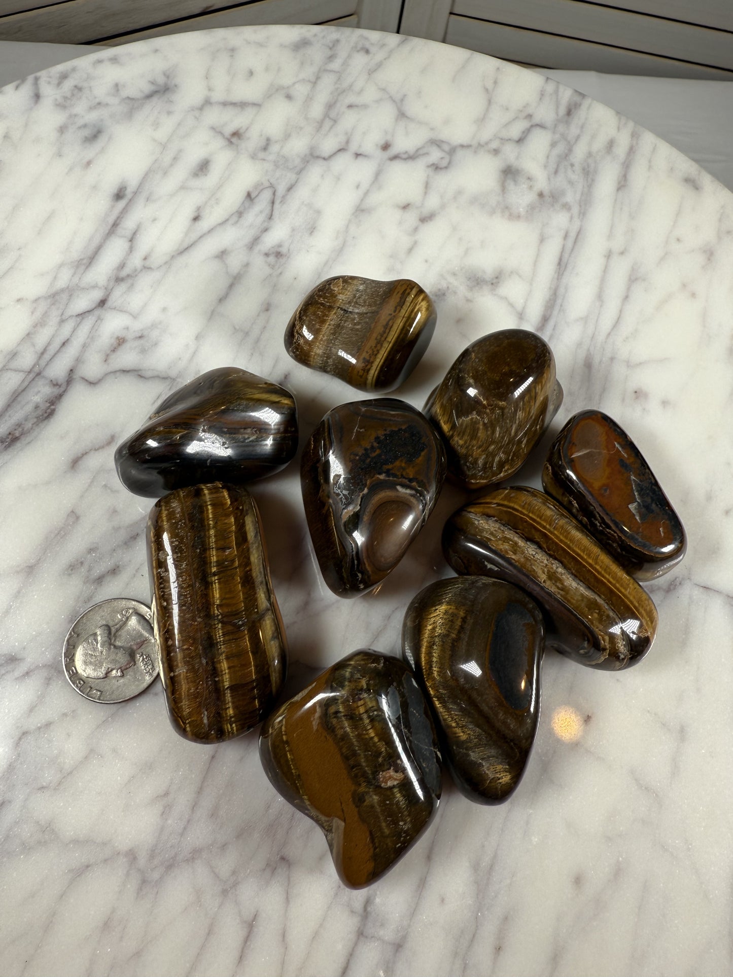 Tiger's Eye Tumble Stone